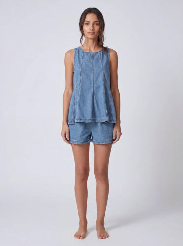 French-Style Casual Two-Piece Women's Summer Smock and Shorts Set