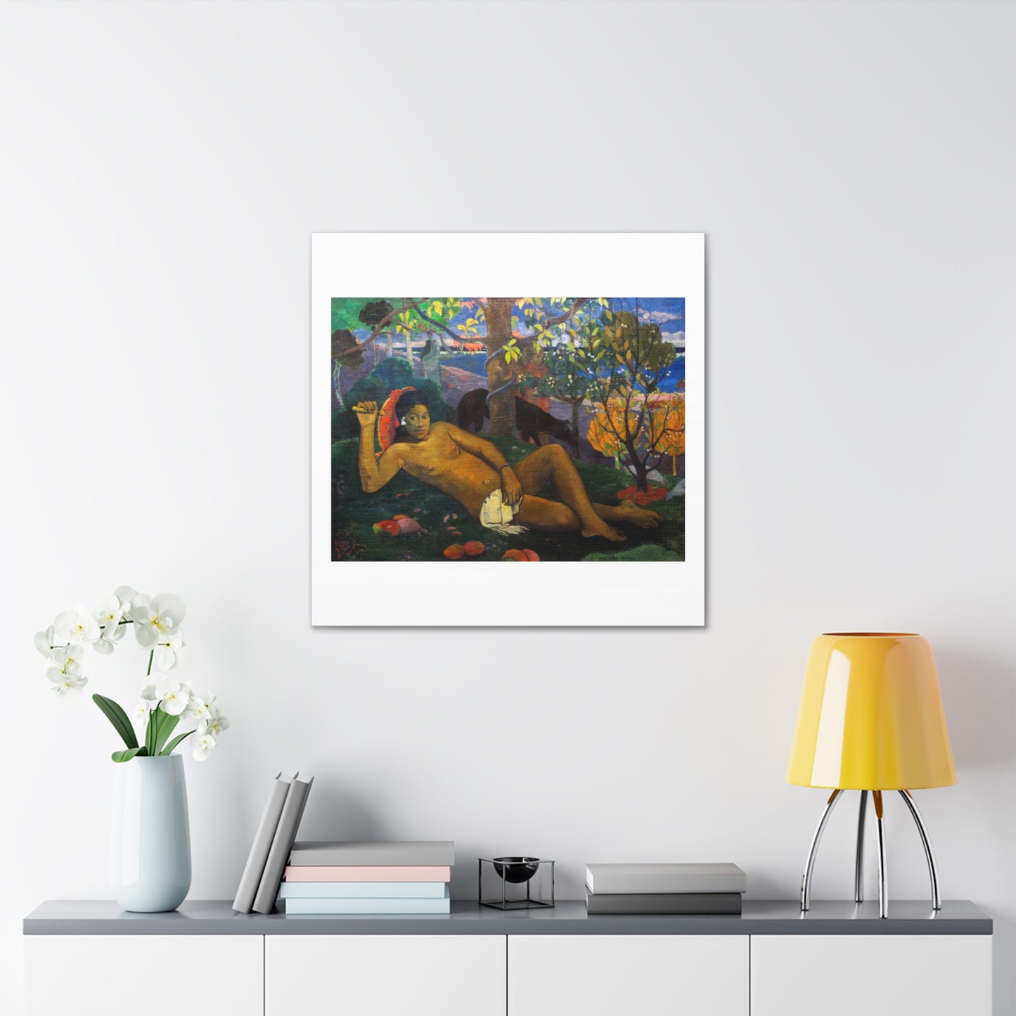 Te Arii Vahine 'The Queen, the King's Wife' (1896) by Paul Gauguin, Art Print from the Original on Satin Canvas