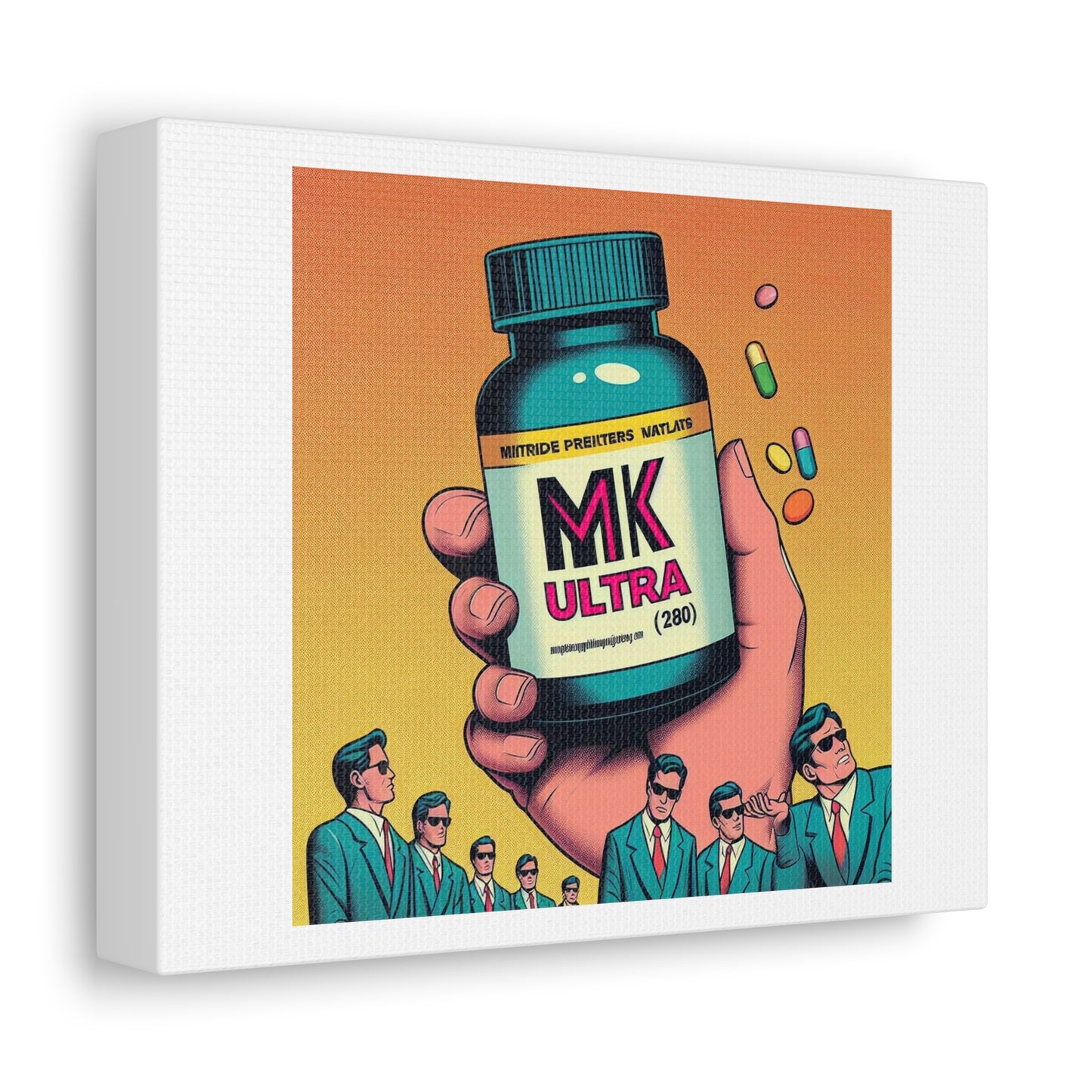 MK Ultra is the Poisoner in Chief, Art Print 'Designed by AI' on Canvas