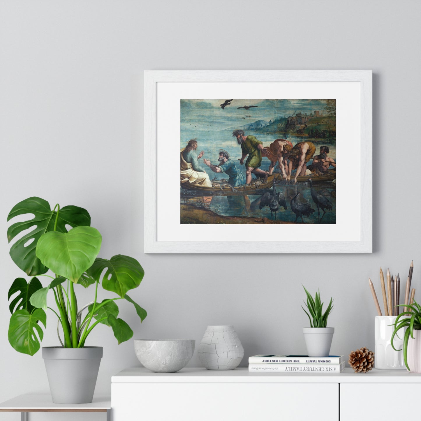 The Raphael Cartoons: The Miraculous Draught of Fishes (1515–1516) from the Original, Framed Art Print