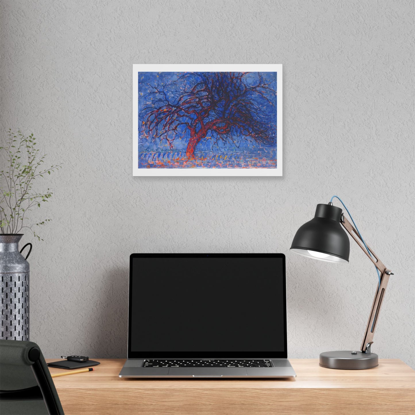 Evening, Red Tree 'Avond, De Rode Boom' (1908) by Piet Mondrian, from the Original, Canvas Art Print