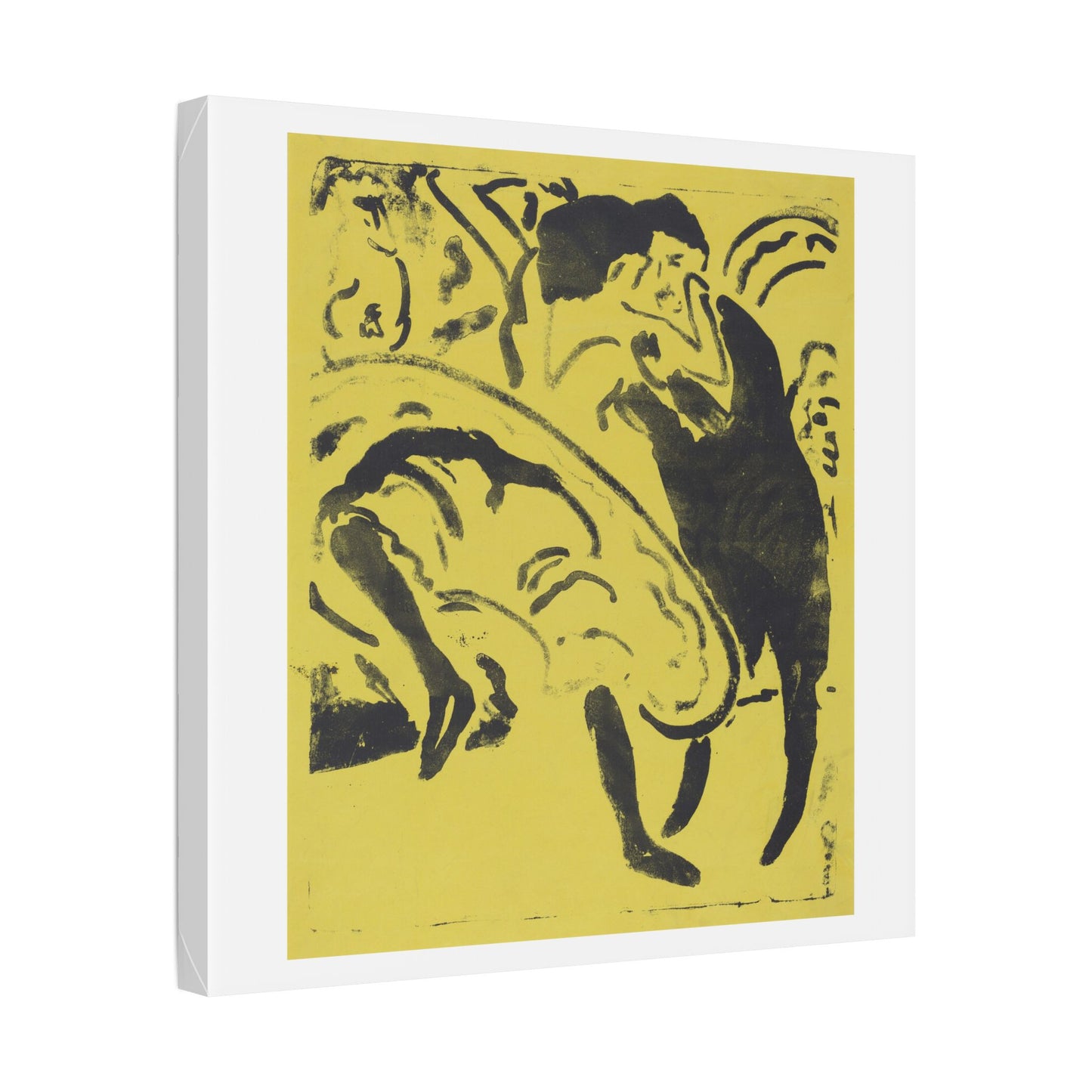 Dancing Couple (1909) by Ernst Ludwig Kirchner, from the Original, Canvas Art Print