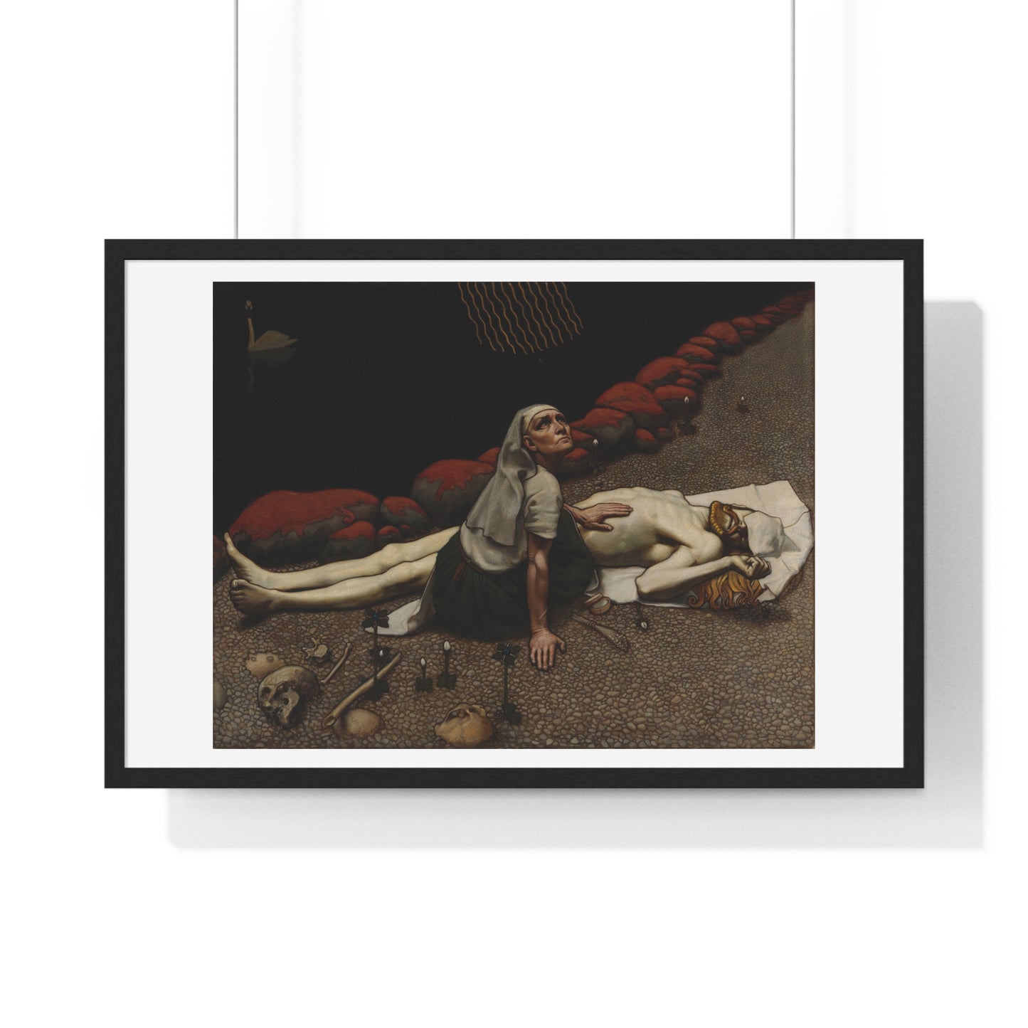 Lemminkäinen's Mother (189)  by Akseli Gallen-Kallela, from the Original, Framed Art Print