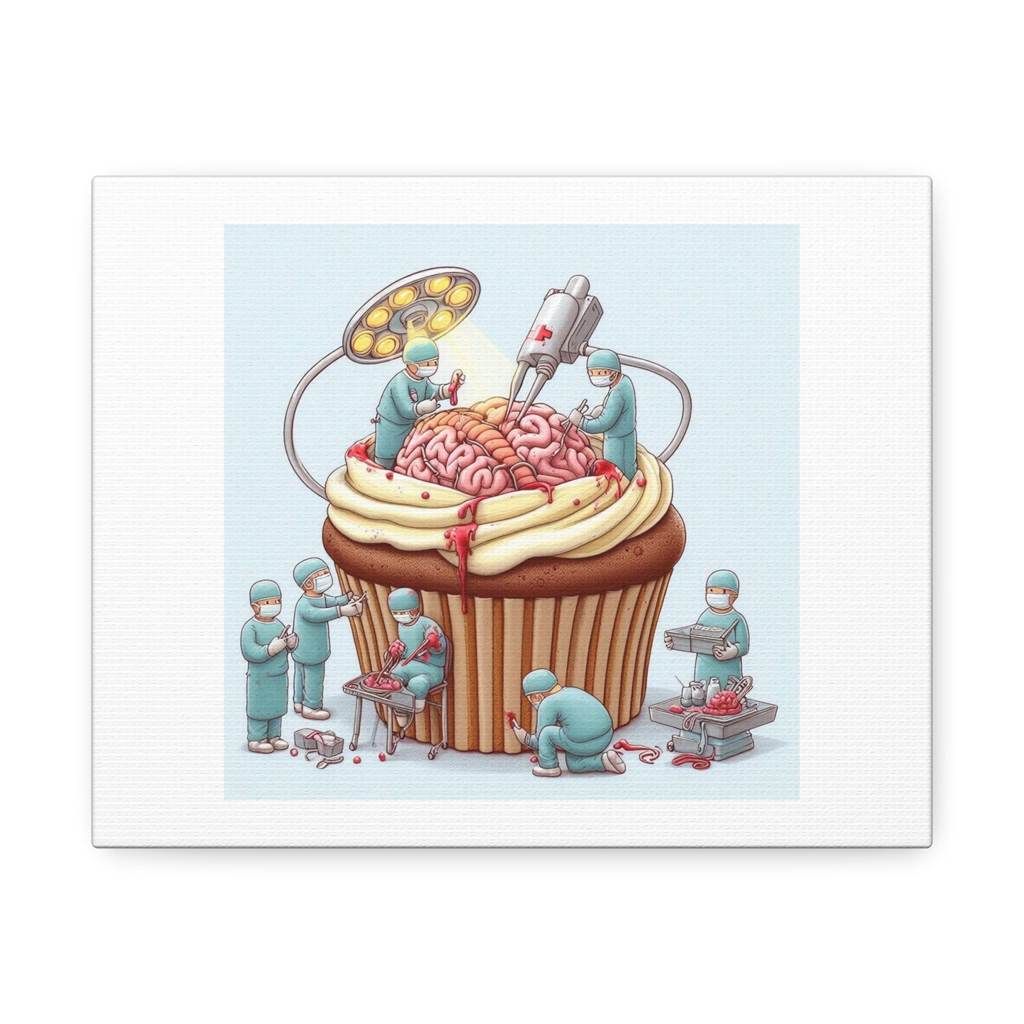 Cupcake Surgery 'Designed by AI' Art Print on Canvas