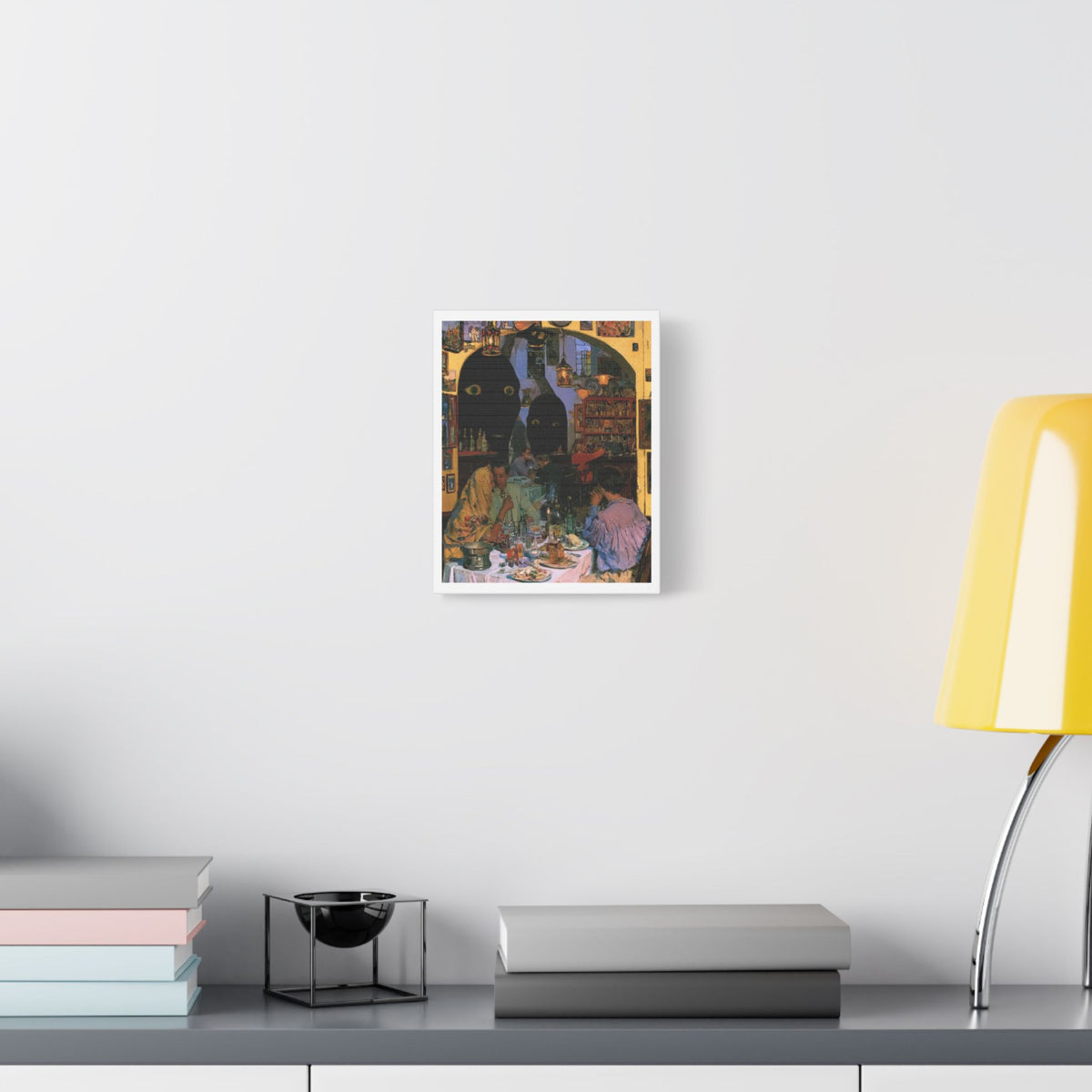 The Walls Have Eyes, Art Print on Satin Canvas, Stretched