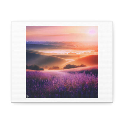 Italian Countryside, Lavender, Wildflowers, Sunrise 'Designed by AI' on Canvas