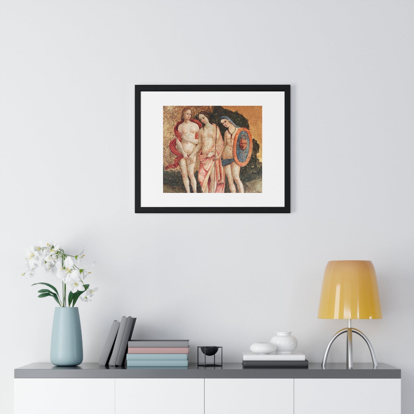 Judgment of Paris (circa 1509) from the Original Fresco by Pinturicchio, Framed Art Print