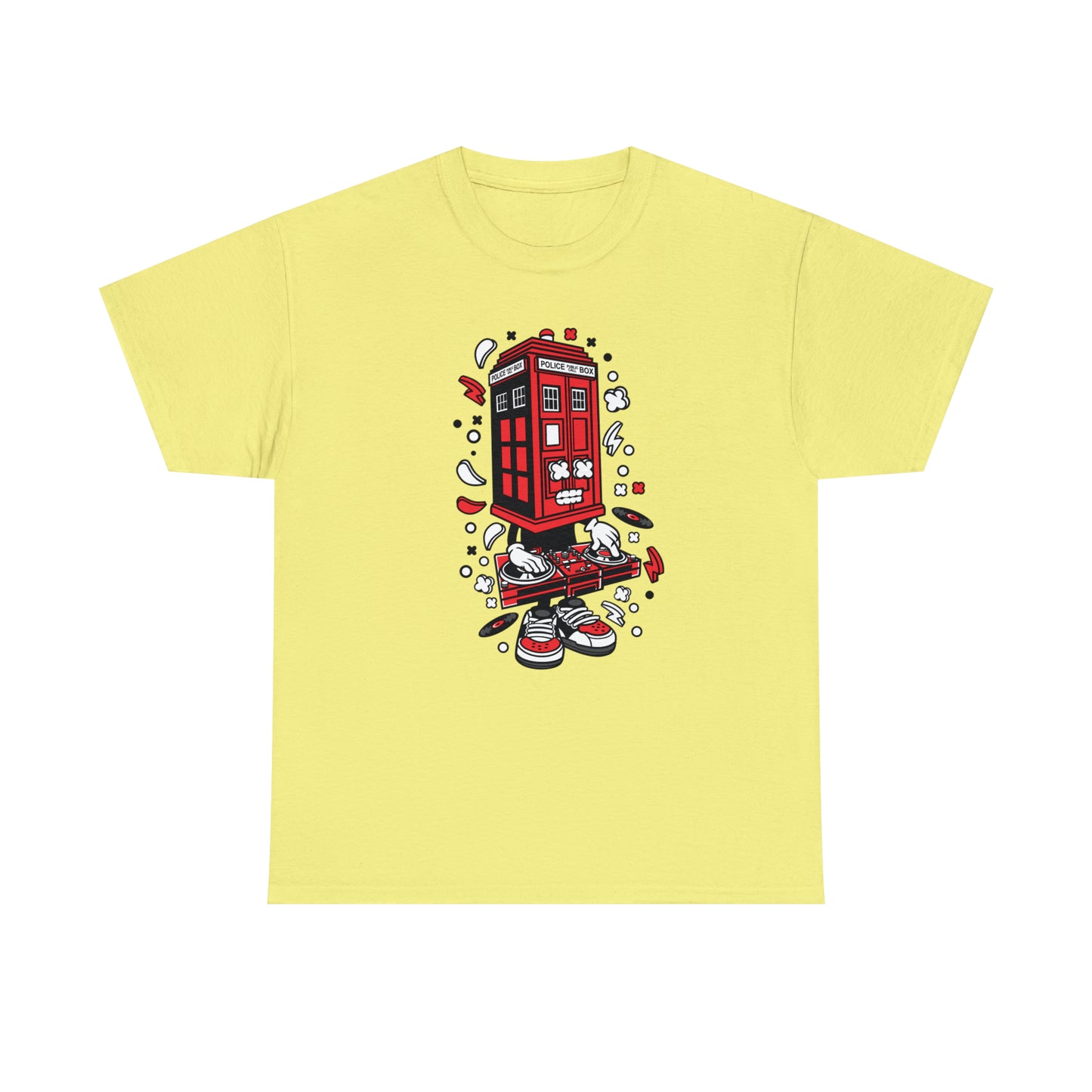 Police Box DJ Cartoon T-Shirt