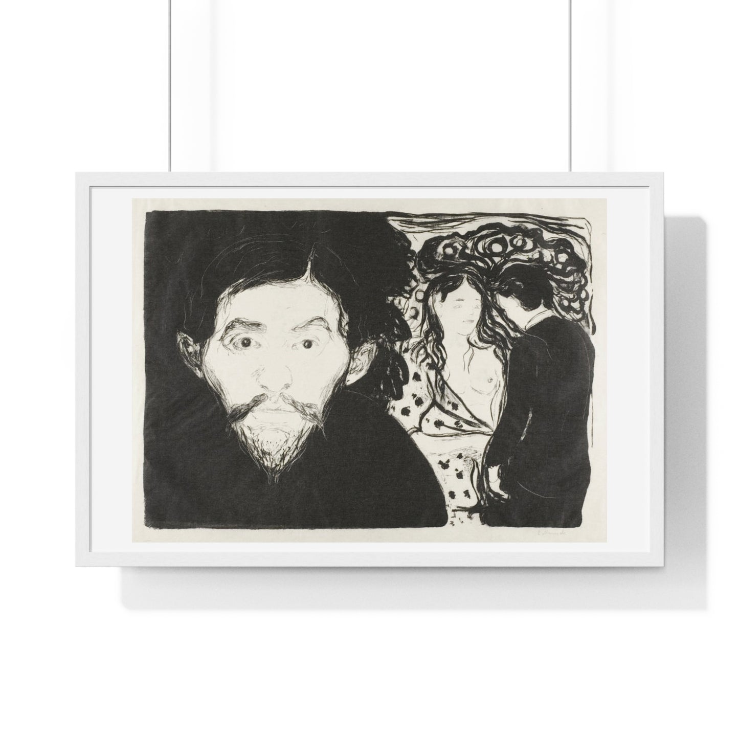 Jealousy I (1896) by Edvard Munch, from the Original, Framed Art Print