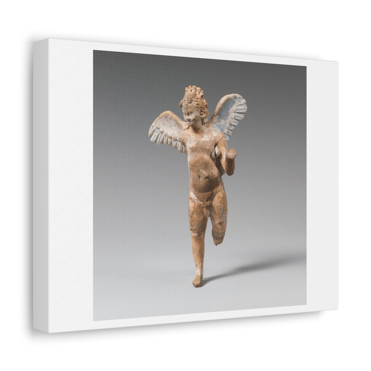 Terracotta Statuette of Eros, from the Original, Art Print on Canvas