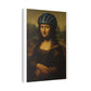 Biker Mona Lisa 'Created by AI' Canvas Art Print