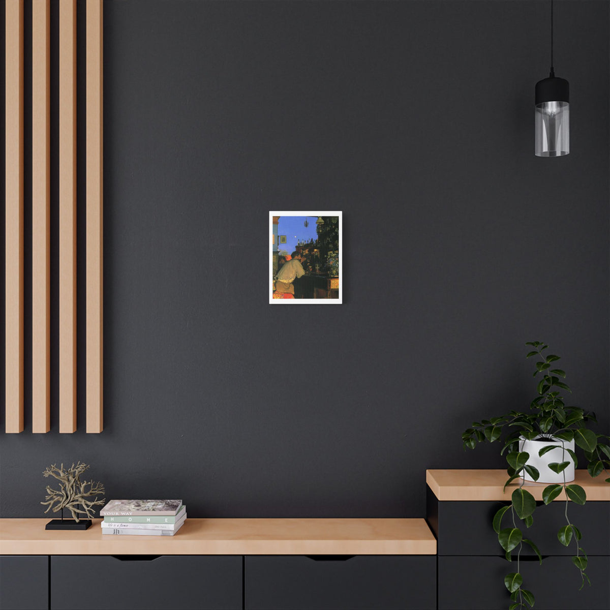 Café Art IV, Print on Satin Canvas, Stretched