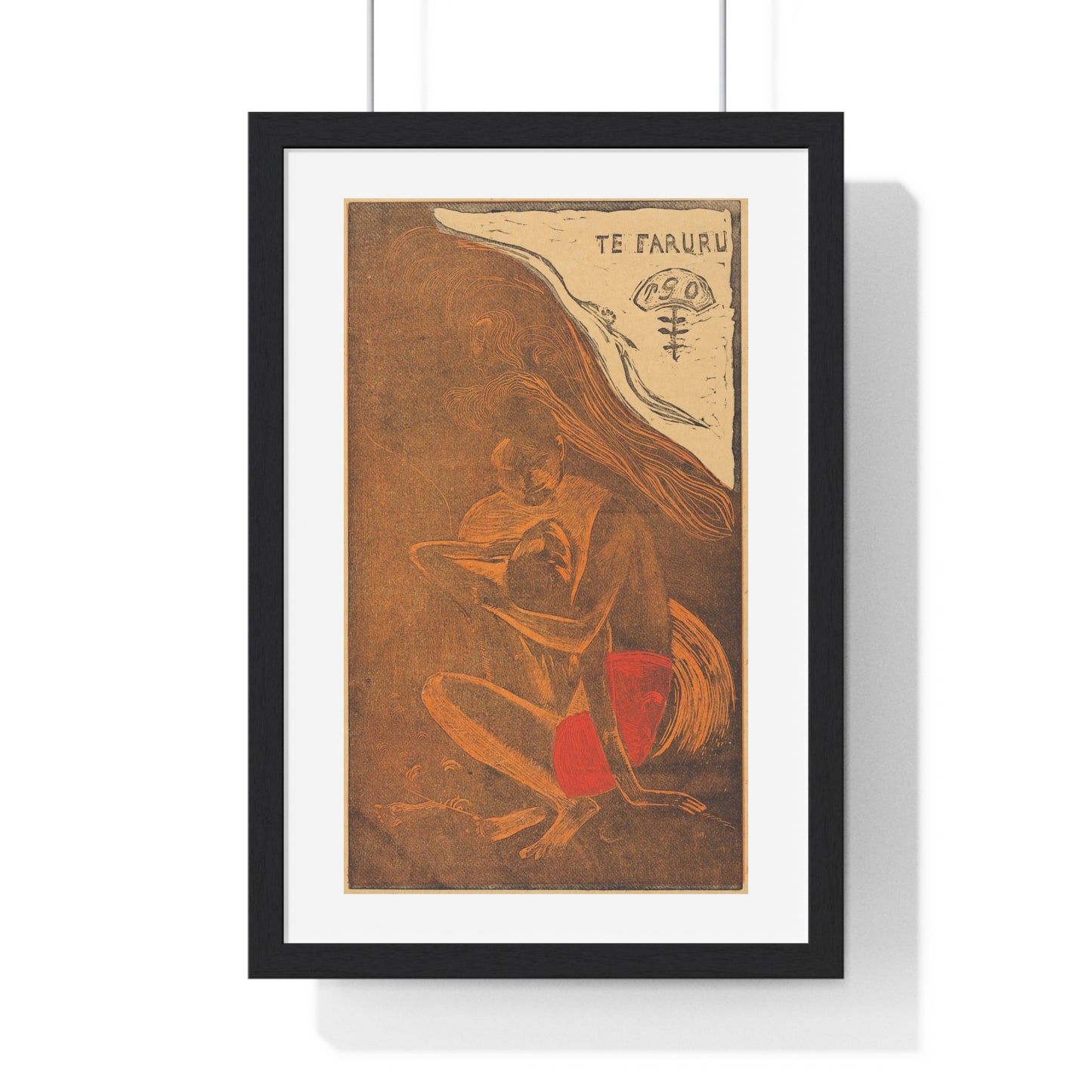 Te Faruru 'They are Making Love Here' (1894-1895) by Paul Gauguin and Louis Roy, from the Original, Framed Art Print