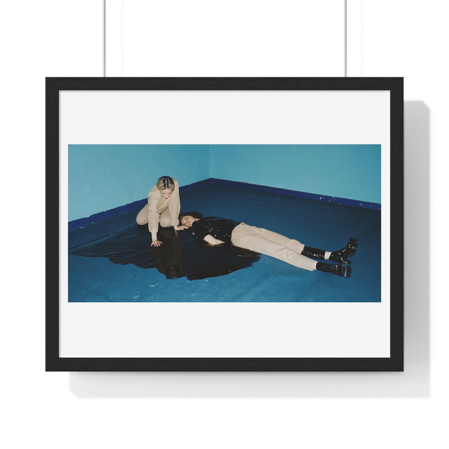 Macabre Death and Existential Exploration 'Designed by AI' Framed Art Print