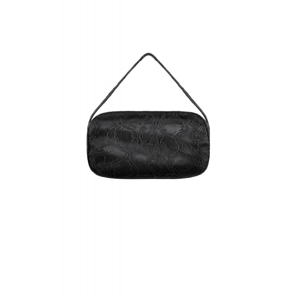 Dark In Love Victoria Black Lace Bow Mini Handbag