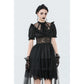 Dark in Love Ebon Rose High-Low Mesh and Lace Goth Dress