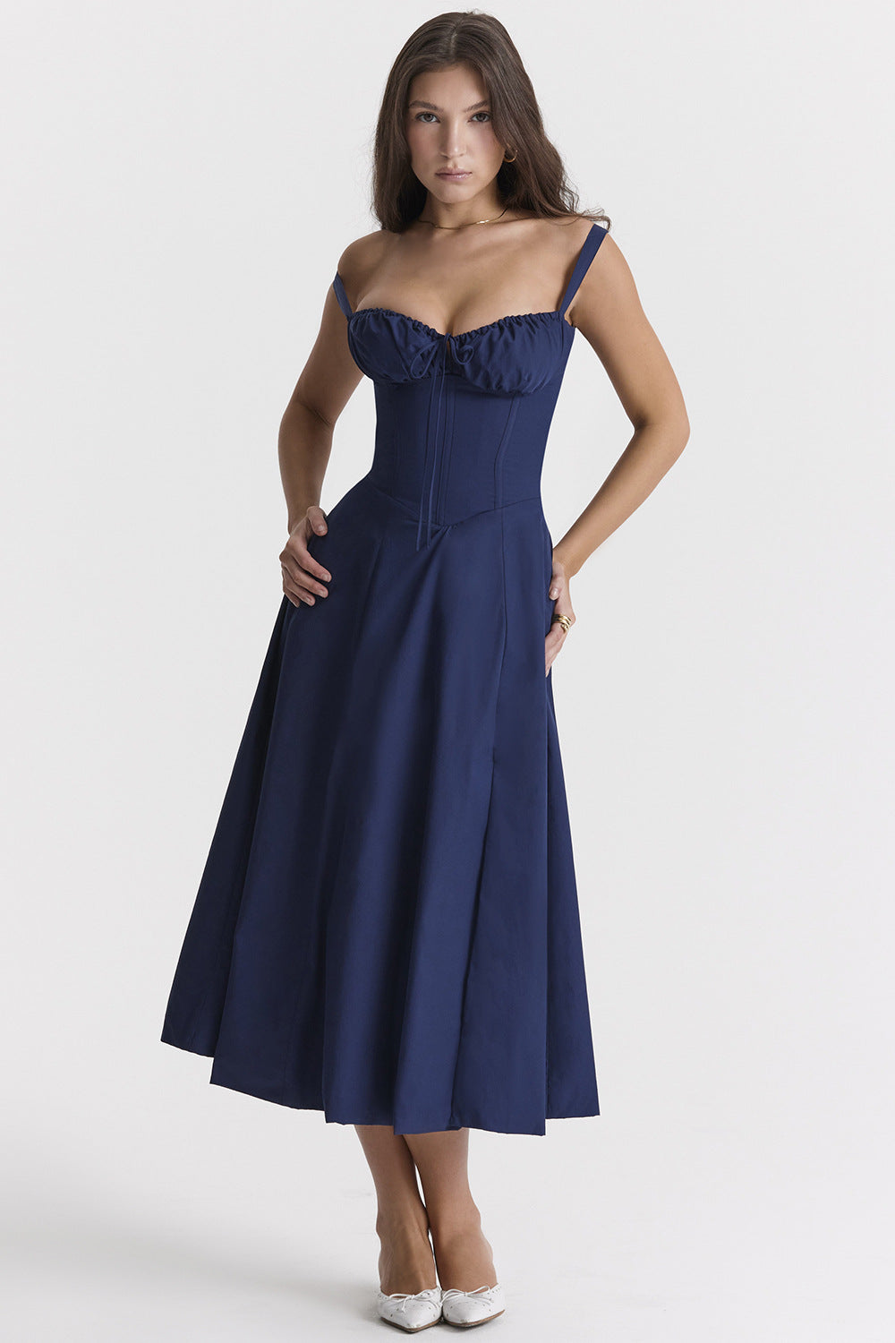 Vireous Suspender Dress French-Style High Split Summer Dress Vireous.Shop Vireous Suspender Dress French-Style High Split Summer Dress Vireous.Shop