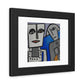 Robot And Human Digital Art 'Designed by AI' Wooden Framed Print