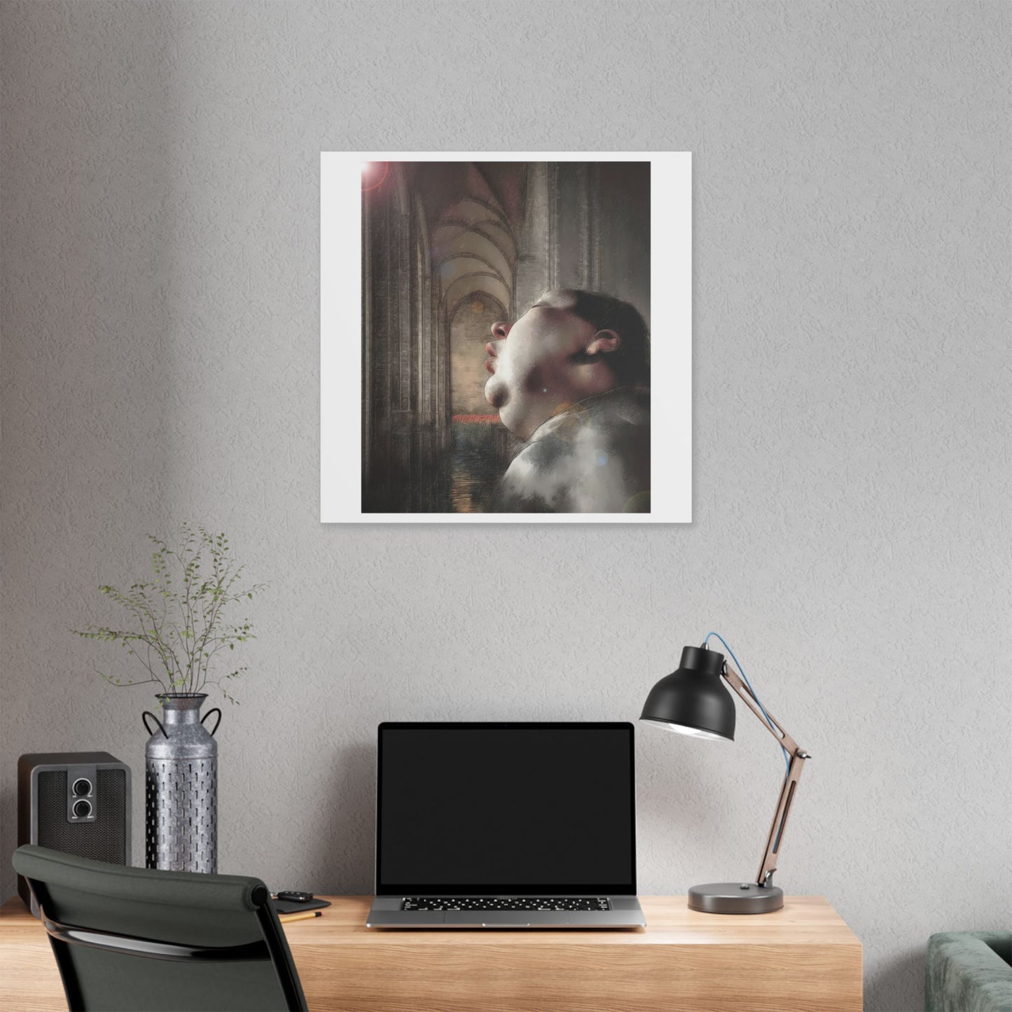 Dead to the World, Surrealist Art 'Designed by AI' Canvas Art Print