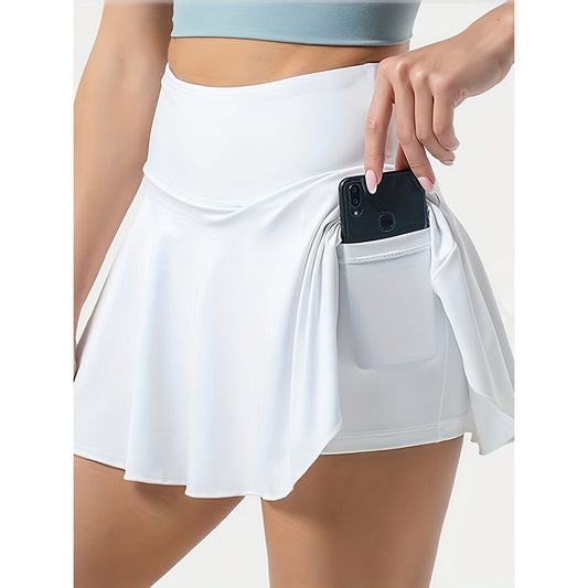 Women's Tennis Skirt, Golf Skorts Athletic High-Waist with Pockets, Workout Shorts