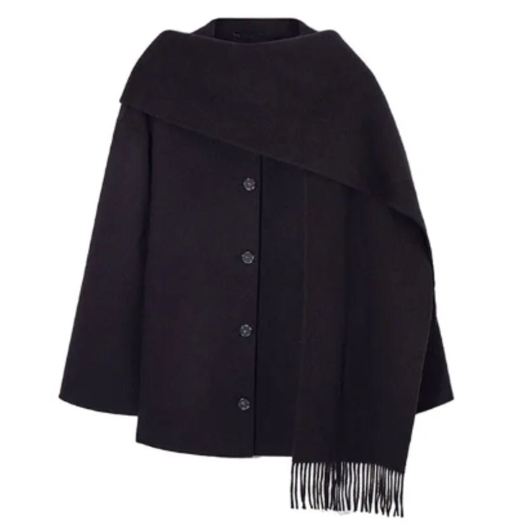 Vireous Woollen Oversized Scarf Coat