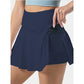 Women's Tennis Skirt, Golf Skorts Athletic High-Waist with Pockets, Workout Shorts