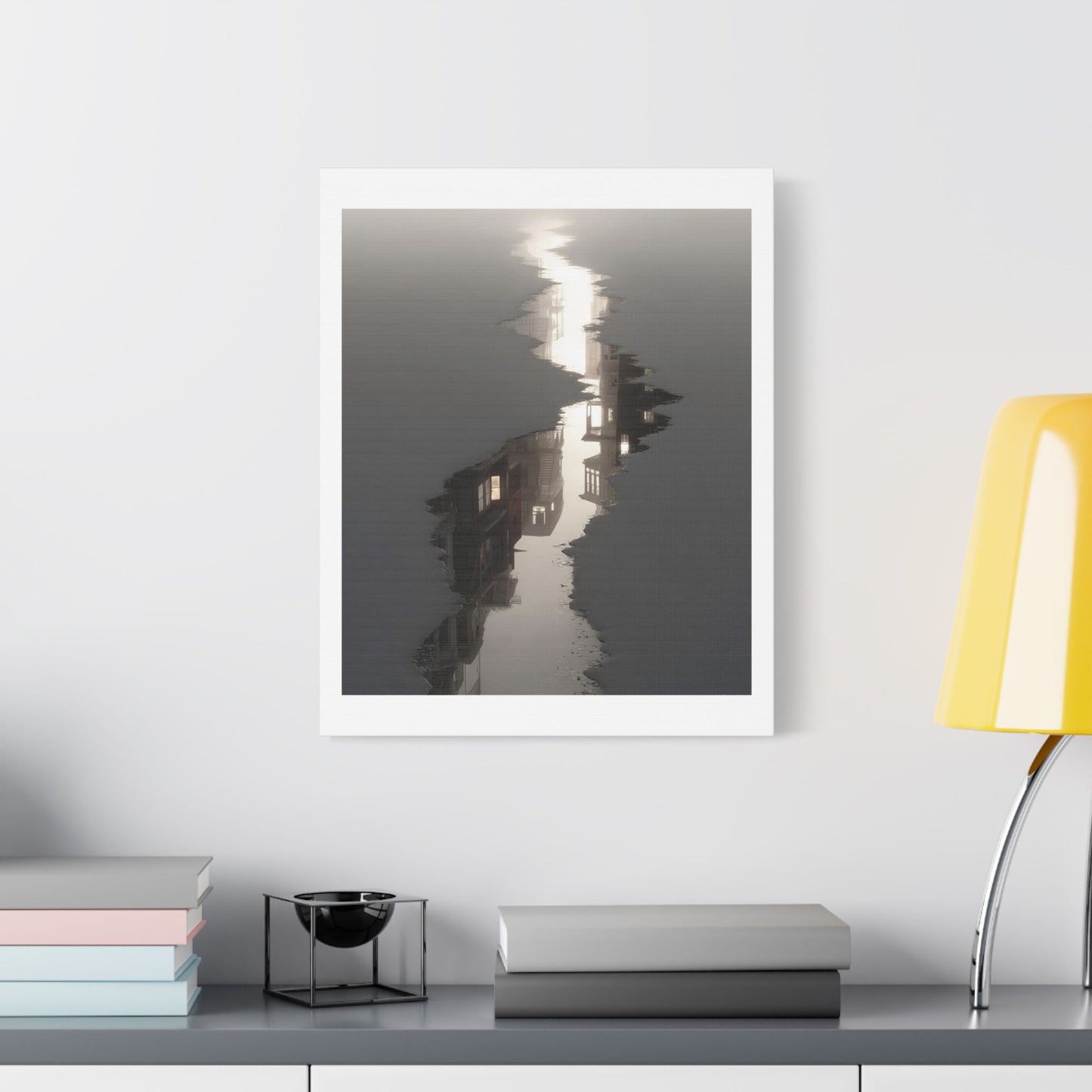 Illusion of Physical Reality 'Designed by AI' Art Print on Canvas