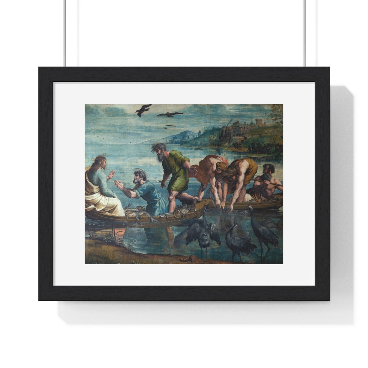 The Raphael Cartoons: The Miraculous Draught of Fishes (1515–1516) from the Original, Framed Art Print