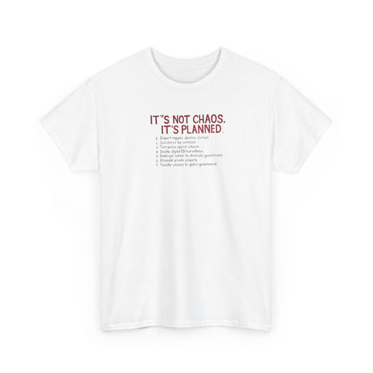 It's Not Chaos, It's Planned, Anti-Globalism T-Shirt