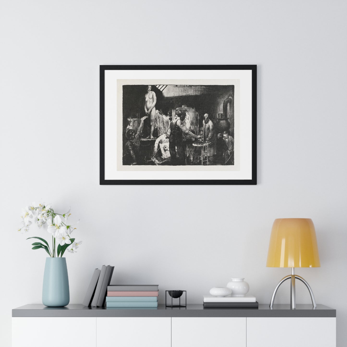 The Life Class, Second Stone (1917) by George Wesley Bellows, from the Original, Framed Art Print