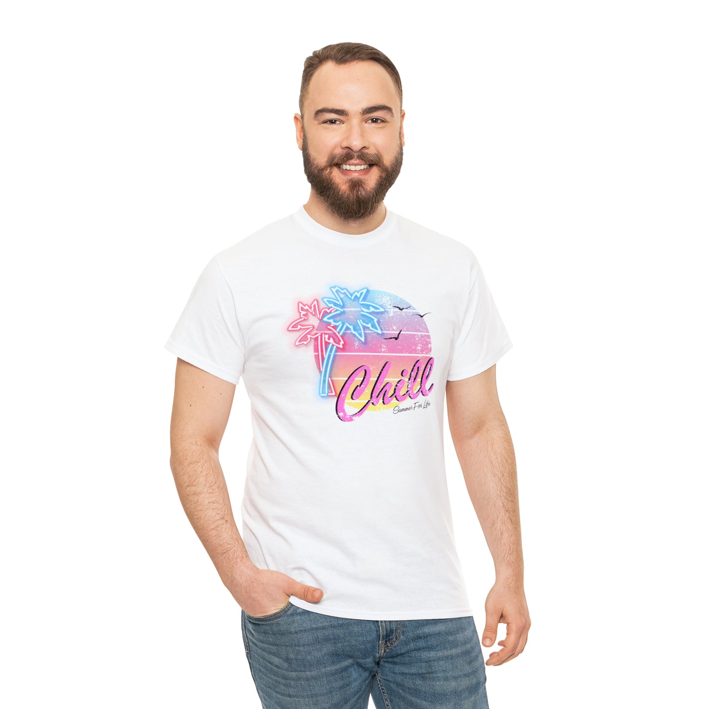 Chill, Summer For Life, Miami Neon Style T-Shirt