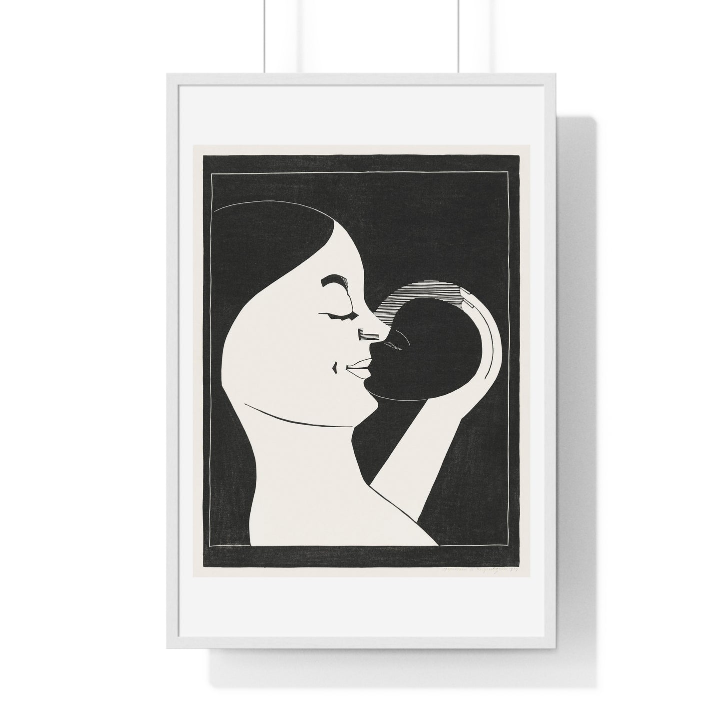 Mother and Child 'Moeder en Kind' (1929) by Samuel Jessurun de Mesquita, from the Original, Framed Print