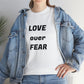 'Love Over Fear' Cotton T-Shirt