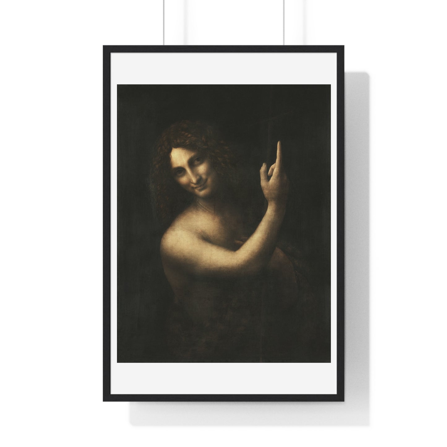 Saint John the Baptist (1513-1516) Famous Painting by Leonardo da Vinci, from the Original, Framed Art Print