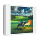 Pardon Me! Cow Emits a Cloud of Methane Gas 'Designed by AI' Art Print on Canvas