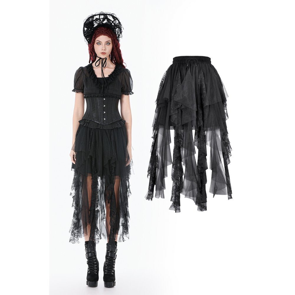 Dark in Love Dark Fairy Lace Midi Skirt