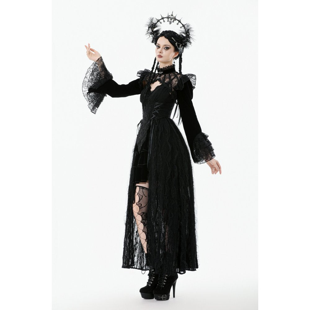 Dark in Love Erzebeth Lace Gothic Bolero Shrug in Black