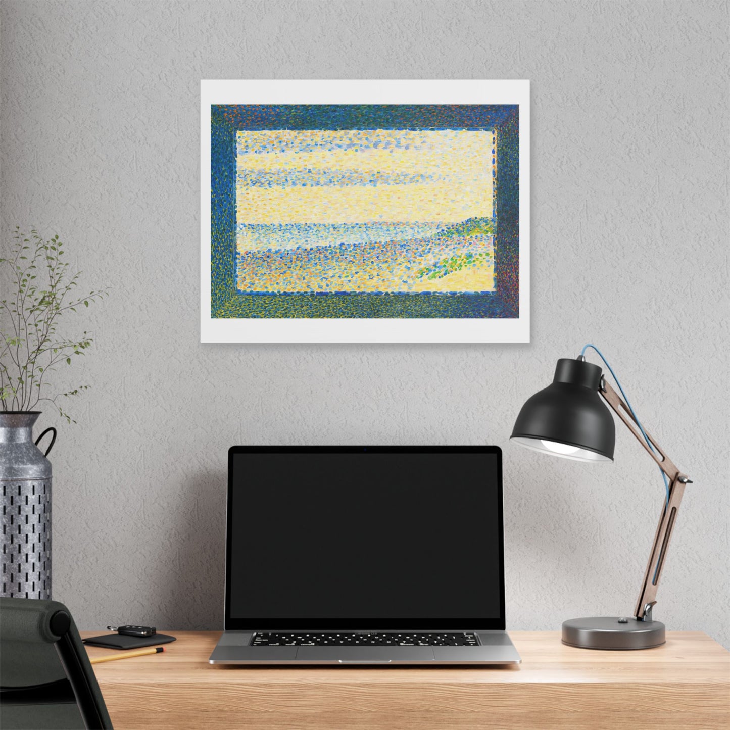 Seascape (Gravelines) by Georges Seurat (1890) from the Original, Canvas Art Print