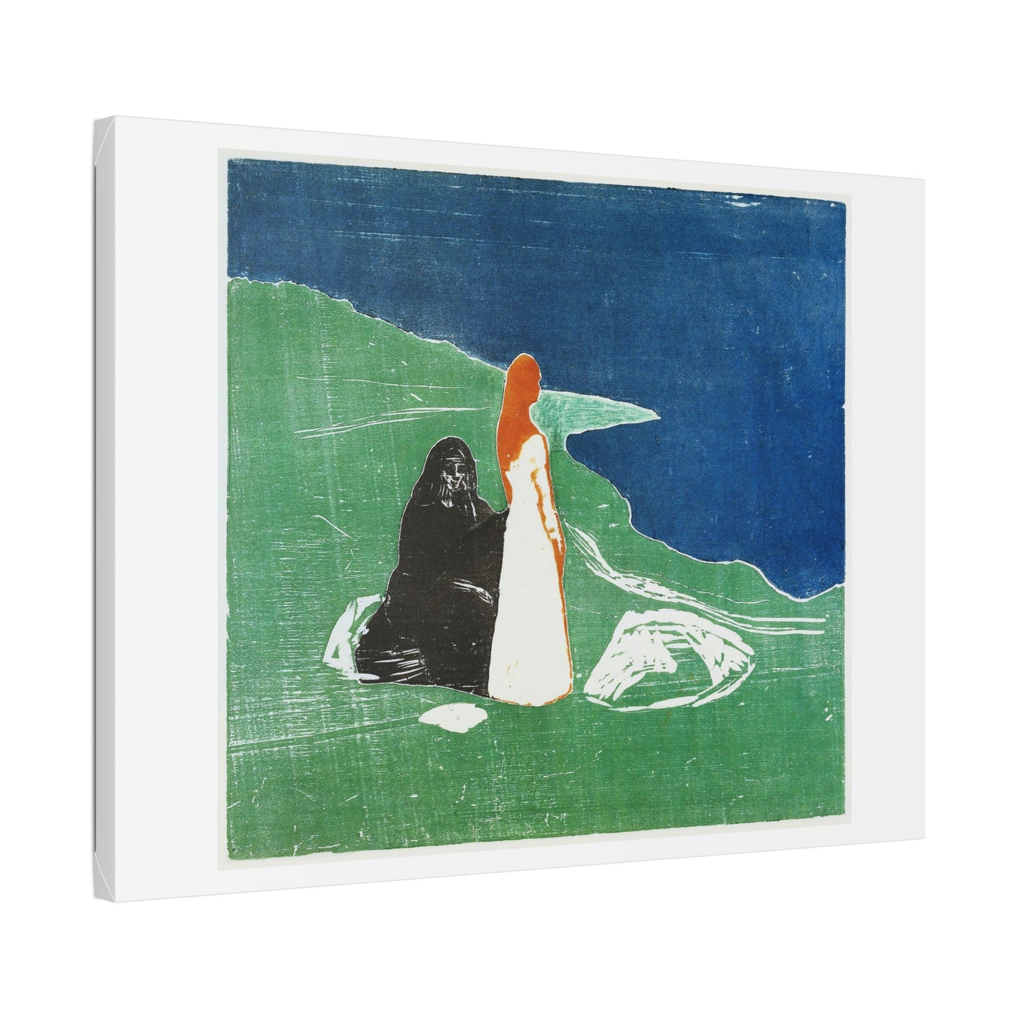 Two Women on the Shore (1898) by Edvard Munch, from the Original, Canvas Art Print