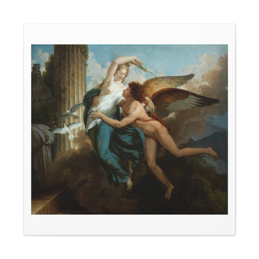 The Reunion of Cupid and Psyche (1793) by Jean Pierre Saint, Art Print from the Original on Canvas