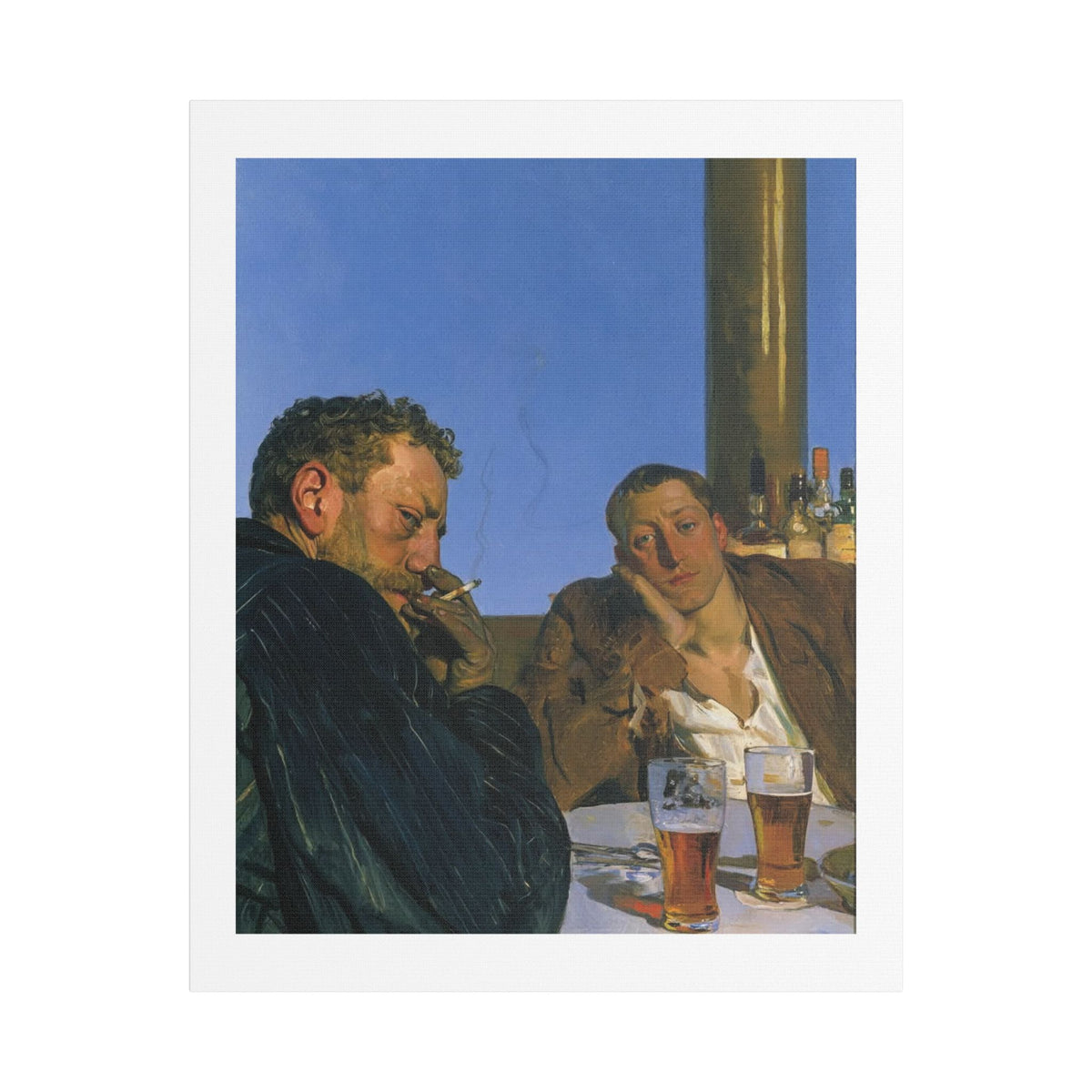 Café Art III, Print on Satin Canvas, Stretched