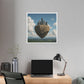 Levitated Mass Suspended Above a Beautiful Landscape II 'Designed by AI' Canvas Art Print