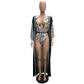 Mesh Robe Cover Up with Swimsuit Set, Plus Sizes