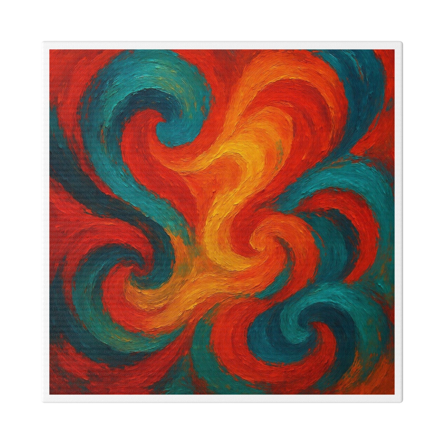Bold Brush Strokes Representing a Swirling Jazz Performance 'Designed by AI' Canvas Art Print