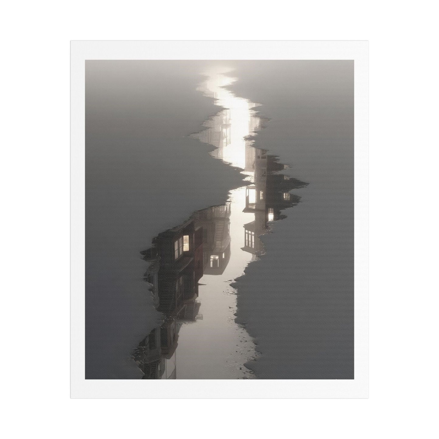 Illusion of Physical Reality 'Designed by AI' Art Print on Canvas