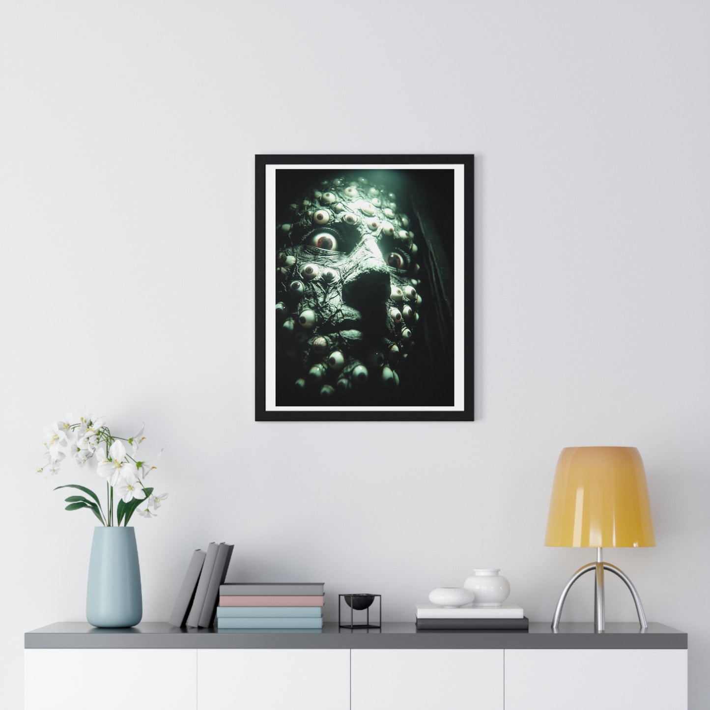 Reality is in the Eye of the Beholder, Photorealistic Art 'Designed by AI' Framed Print