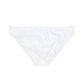 'Not a Dude' Women's White Printed Loop Tie Side Bikini Bottom