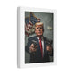 Gangster Donald Trump, Surrealist Art Print on Satin Canvas, Stretched
