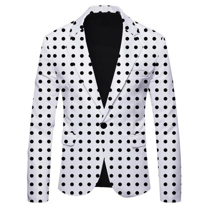 Men's Polka Dot, Bright Summer Stripes Tailored Jacket, Multi Designs