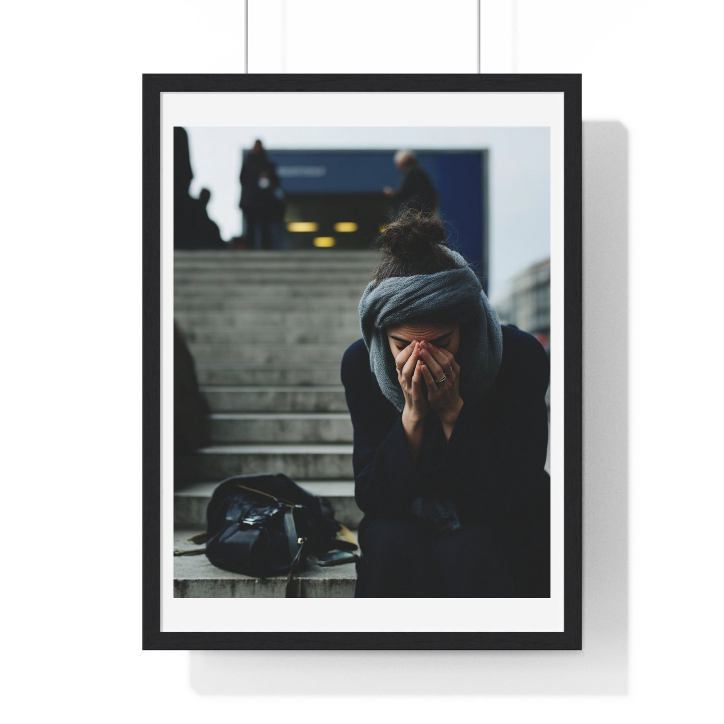 Raw Art Street Scene 'Designed by AI' Framed Art Print